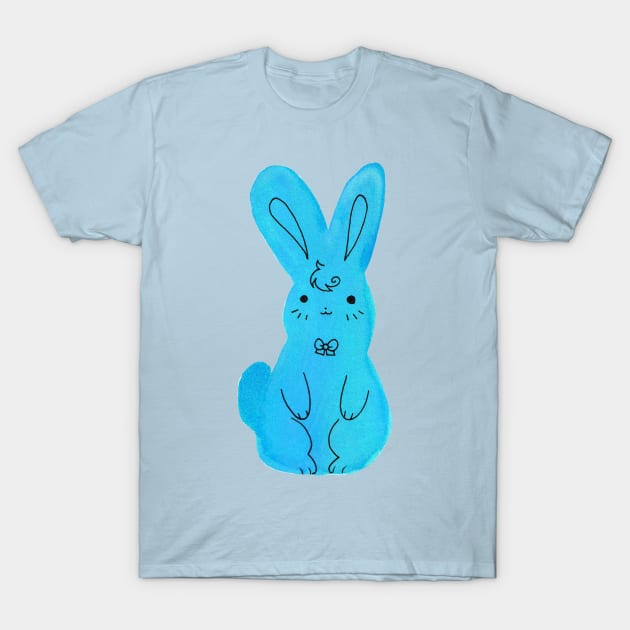 Blue Bunny Watercolor T-Shirt by saradaboru